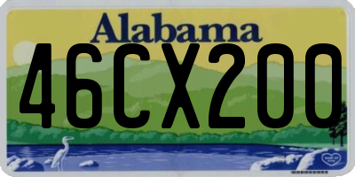 AL license plate 46CX200