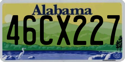AL license plate 46CX227