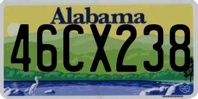 AL license plate 46CX238