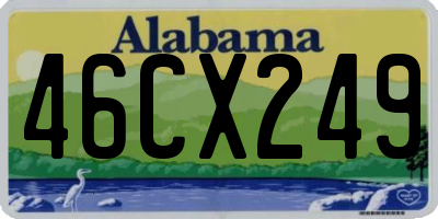 AL license plate 46CX249