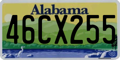 AL license plate 46CX255