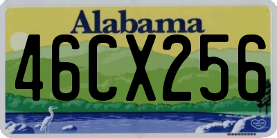 AL license plate 46CX256