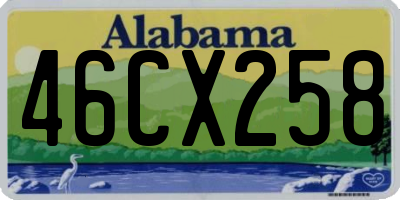 AL license plate 46CX258