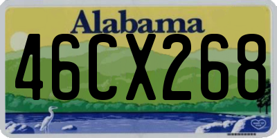 AL license plate 46CX268
