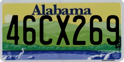 AL license plate 46CX269