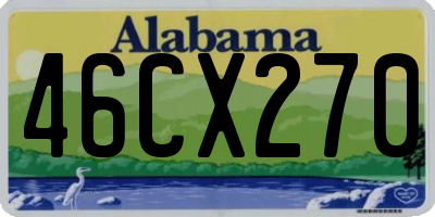 AL license plate 46CX270