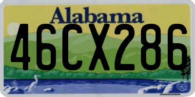 AL license plate 46CX286