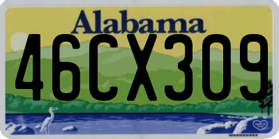 AL license plate 46CX309
