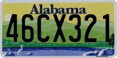 AL license plate 46CX321