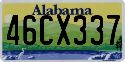 AL license plate 46CX337