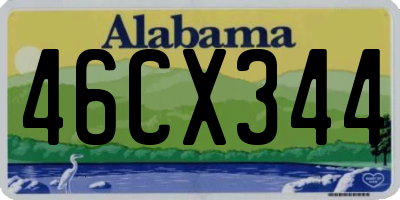 AL license plate 46CX344
