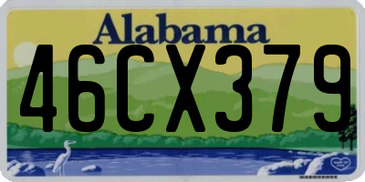 AL license plate 46CX379