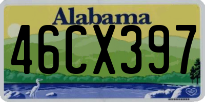 AL license plate 46CX397