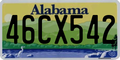 AL license plate 46CX542
