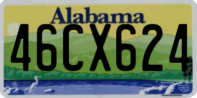 AL license plate 46CX624