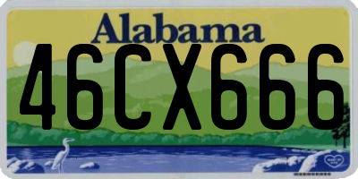 AL license plate 46CX666