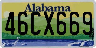 AL license plate 46CX669