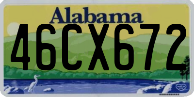 AL license plate 46CX672