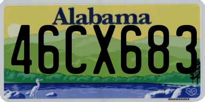 AL license plate 46CX683