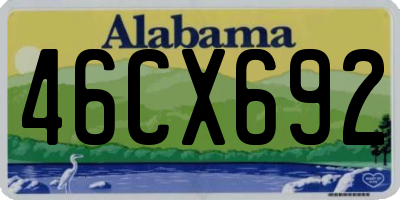 AL license plate 46CX692