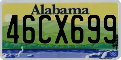AL license plate 46CX699