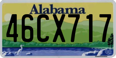 AL license plate 46CX717