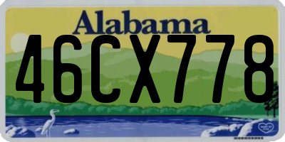 AL license plate 46CX778