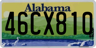 AL license plate 46CX810