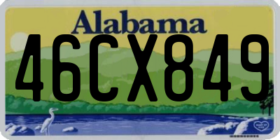 AL license plate 46CX849