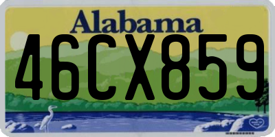 AL license plate 46CX859