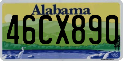 AL license plate 46CX890