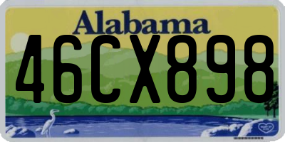 AL license plate 46CX898