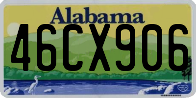 AL license plate 46CX906