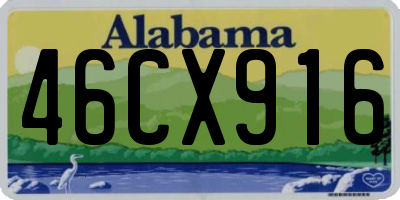 AL license plate 46CX916