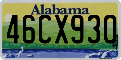 AL license plate 46CX930