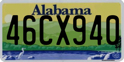 AL license plate 46CX940
