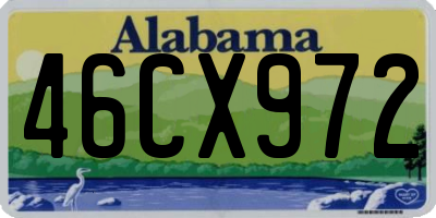 AL license plate 46CX972