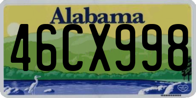 AL license plate 46CX998