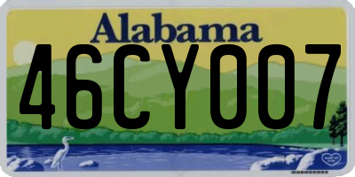 AL license plate 46CY007