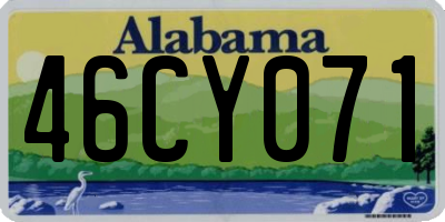 AL license plate 46CY071