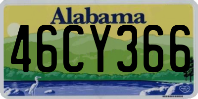 AL license plate 46CY366