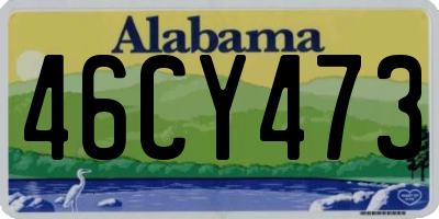 AL license plate 46CY473