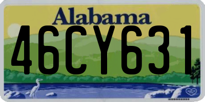 AL license plate 46CY631