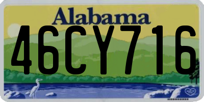 AL license plate 46CY716