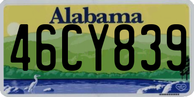 AL license plate 46CY839