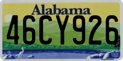 AL license plate 46CY926
