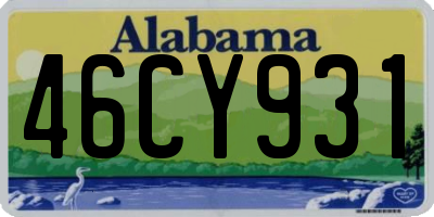 AL license plate 46CY931