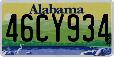 AL license plate 46CY934