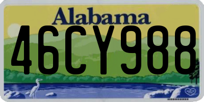 AL license plate 46CY988