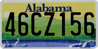 AL license plate 46CZ156